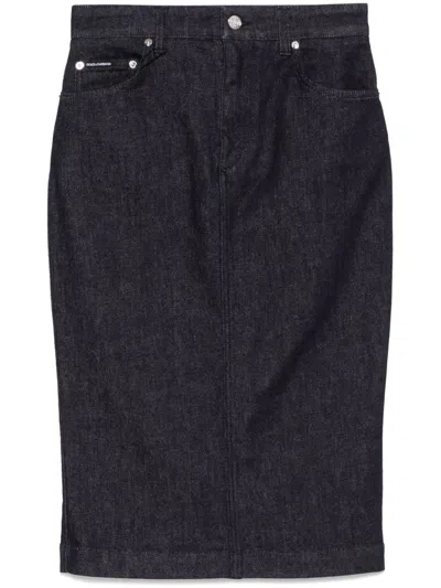 DOLCE & GABBANA DOLCE & GABBANA DENIM MIDI SKIRT