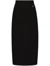 Dolce & Gabbana Dg-logo Pencil Skirt In Black