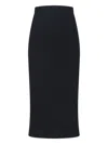 Dolce & Gabbana Virgin Wool Midi Skirt In Black