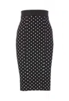 Dolce & Gabbana Corsetry-skirt With Polka-dots Print In Black