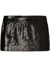 Dolce & Gabbana Sequined Low-rise Miniskirt In Black