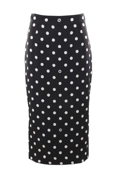 Dolce & Gabbana Skirts In Black Polka Dots