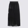 Dolce & Gabbana Silk Organza Midi Skirt In Black