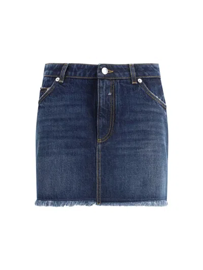 Dolce & Gabbana Denim Miniskirt In Blue
