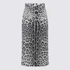 Dolce & Gabbana Charmeuse Midi Pencil Skirt In Brown