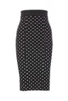 Dolce & Gabbana Polka-dot Print Pencil Skirt In Multicolor
