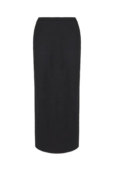 Dolce & Gabbana Cady Maxi Skirt In Black
