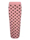 Dolce & Gabbana High-waist Sheath Skirt With Dg Jacquard Logo In Pink