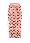 Dolce & Gabbana Pink Skirt With Pencil Design And All-over Printed Dg Logo In Pink
