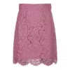 Dolce & Gabbana Lace Mini Skirt In Pink