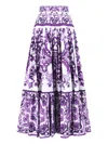 Dolce & Gabbana Maxi Skirt Dg In Purple