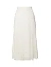 Dolce & Gabbana All-over Logo Sheer Midi Skirt In White