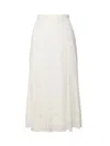 Dolce & Gabbana All-over Logo Sheer Midi Skirt In White