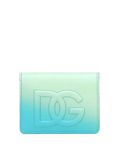 Dolce & Gabbana Sky Blue Ombr Wallet In Light Blue