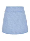 Dolce & Gabbana Light Blue A-line Mini Skirt In Sky Blue