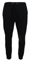 Dolce & Gabbana Sleek Black Wool-blend Sweatpants