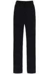 DOLCE & GABBANA SLEEK BLACK WOOL GABARDINE TROUSERS FOR WOMEN | SS24