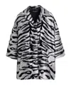 Dolce & Gabbana Sleeve Zebra Pattern Coat In Multi