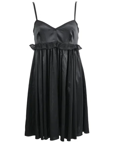Dolce & Gabbana Sleeveless Baby Doll Mini Dress In Black