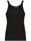 Dolce & Gabbana 'tank Top With Dg Embroidery In Black