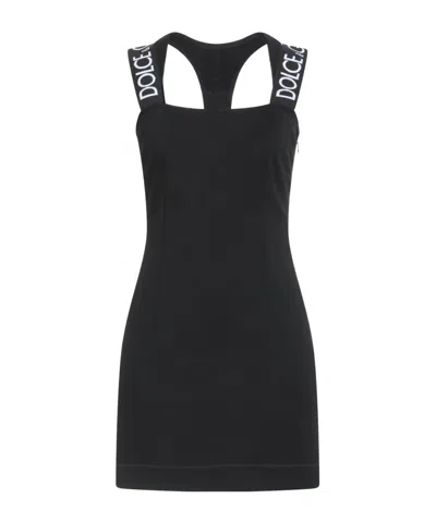 Dolce & Gabbana Sleeveless Bodycon Knit Dress In Black