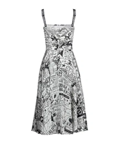 Dolce & Gabbana Sleeveless Color-blocked Long Dress In Blue