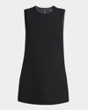 Dolce & Gabbana Sleeveless Crepe Mini Dress In Black