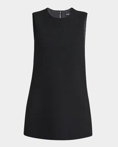 DOLCE & GABBANA SLEEVELESS CREPE MINI DRESS