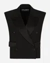 Dolce & Gabbana Tuxedo Gilet With Satin Peak Lapels In Black