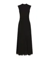 Dolce & Gabbana Organzino Sleeveless Flared Midi Dress In Black