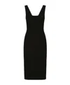 Dolce & Gabbana Women's Layered-neck Midi Dress In Black