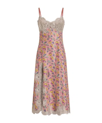 Dolce & Gabbana Sleeveless Dress In Brown