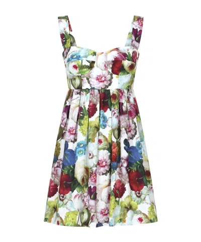 Dolce & Gabbana Cotton Corset Top In Multicolor