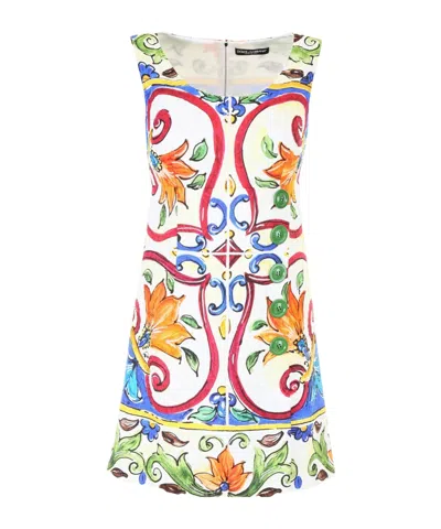 Dolce & Gabbana Sleeveless Dress In White
