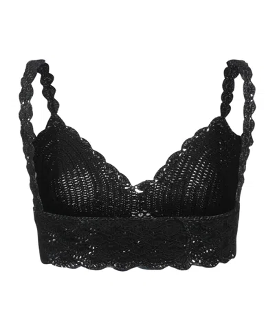 Dolce & Gabbana Sleeveless Knit Cropped Top In Black