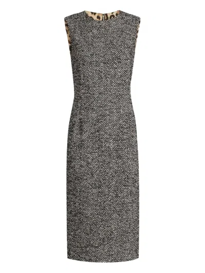 Dolce & Gabbana Sleeveless Midi Dress In Black