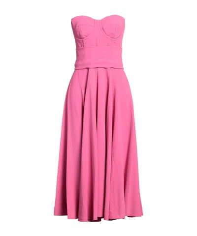 Dolce & Gabbana Sleeveless Pleated Dress In Pink