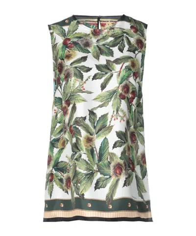 Dolce & Gabbana Sleeveless Printed Top In Multi