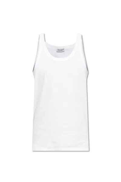 Dolce & Gabbana Sleeveless Ribbed Tank Top In White