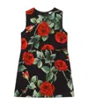 Dolce & Gabbana Abito Nero Con Stampa Floreale In Black
