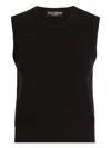 Dolce & Gabbana Sleeveless Round-neck Top In Black