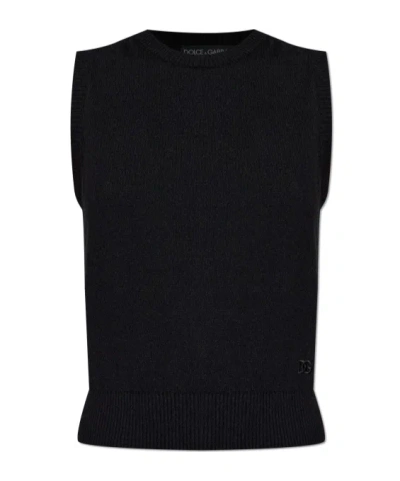 DOLCE & GABBANA SLEEVELESS ROUND-NECK TOP