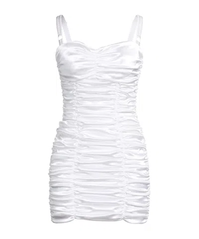 Dolce & Gabbana Sleeveless Satin Dress In Gray