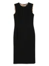 Dolce & Gabbana Sleeveless Sheath Midi Dress Clothing In Black