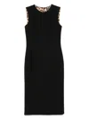 Dolce & Gabbana Sleeveless Sheath Midi Dress Clothing In Black