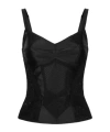 Dolce & Gabbana Corset Lace And Satin Top In Black