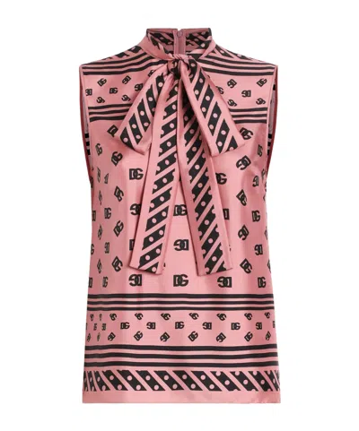 Dolce & Gabbana Sleeveless Shirt In Pink