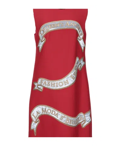 Dolce & Gabbana Sleeveless Slim-fit A-line Skirt In Red