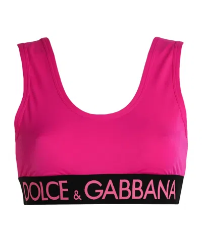 Dolce & Gabbana Sleeveless Sports Top In Pink