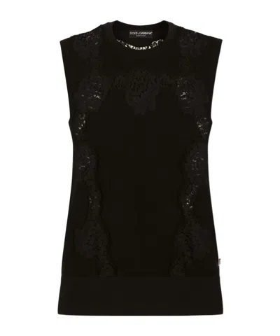 Dolce & Gabbana Cashmere And Silk Sweater In Black